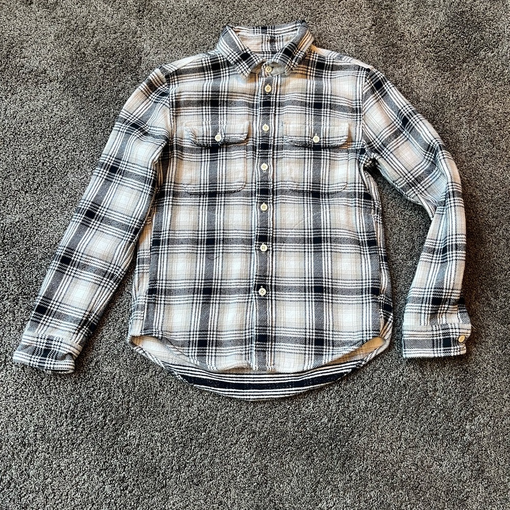 American Eagle Outfitters Black and White Checkered Shirt
